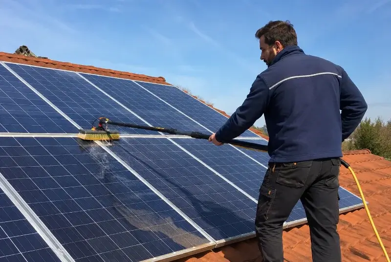 Nettoyage et entretien de panneaux solaires à Longaulnay